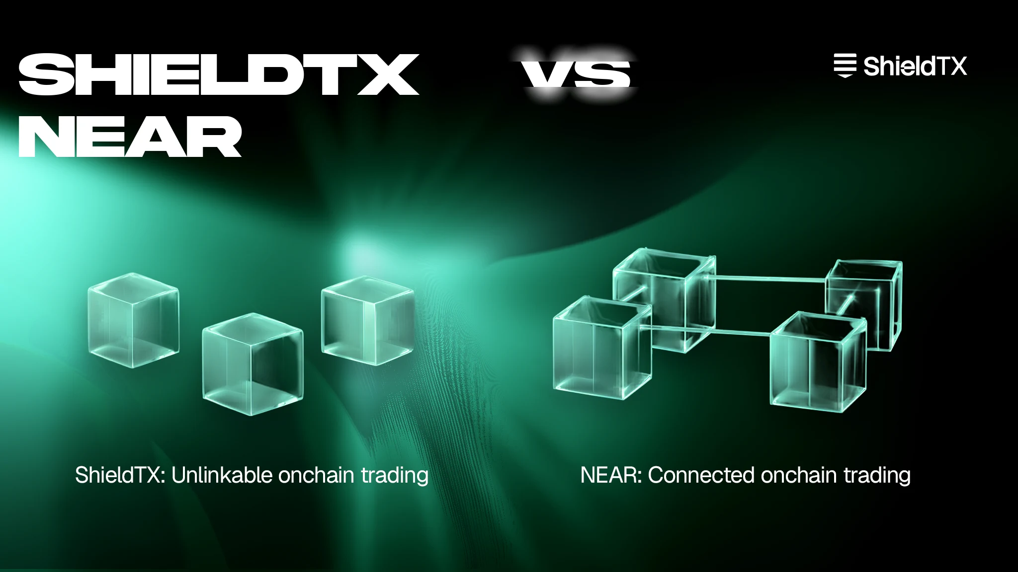 Separate wallets per trade on ShieldTX versus one connected wallet on NEAR